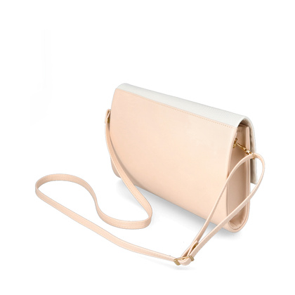 Wizytowa kopertówka - TYMOTEO 06 BEŻOWA