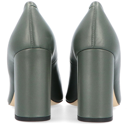 Czółenka na designerskim slupku - BRAVO MODA 0130 KHAKI