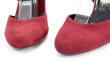 Wiązane na kostce, taneczne - KOTYL 5899 BORDOWE