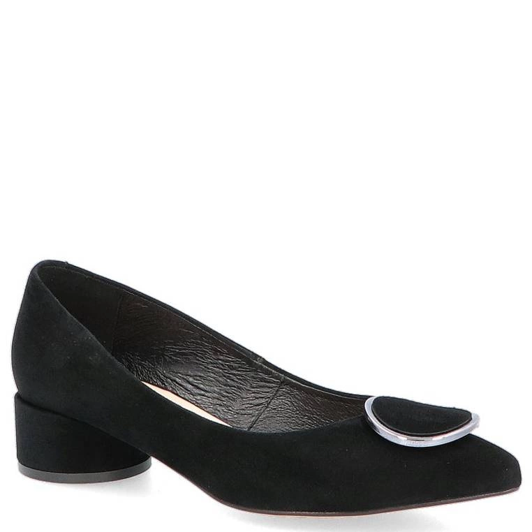 Czółenka na niskim obcasie - KOTYL 9913 CZARNE