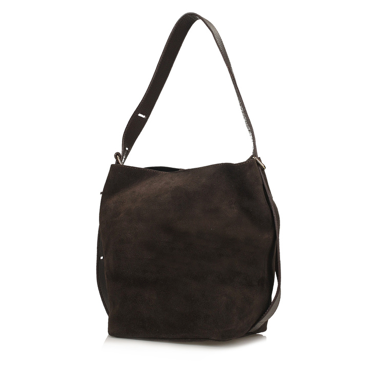 Torebka skórzana - TOSCANIO G100 CIEMNY BRĄZ