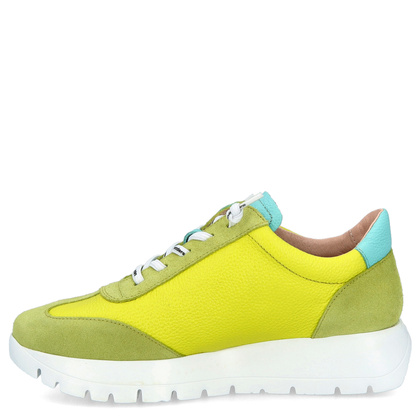 Hiszpańskie sneakersy premium - WONDERS A-2476 LIMONKOWE