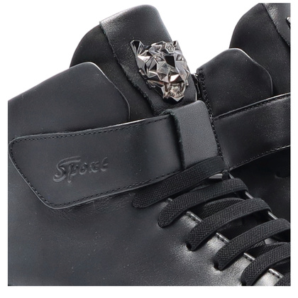 Męskie sneakersy za kostkę - JOHN DOUBARE R6576 CZARNE