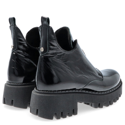 Botki na grubszym spodzie - LEMAR 60451 CZARNE