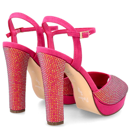 Sandały na platformie - MENBUR 24791 FUKSJA