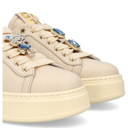 Sneakersy skórzane premium - GIO+ PIA312A BEŻOWE