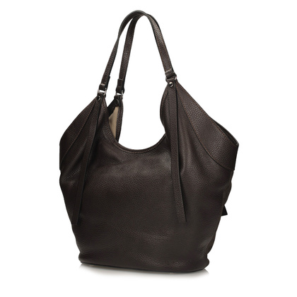 Torebka skórzana - TOSCANIO G108 CIEMNY BRĄZ