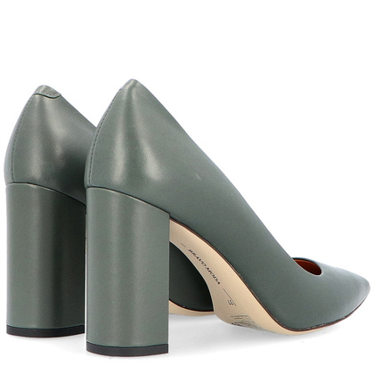 Czółenka na designerskim slupku - BRAVO MODA 0130 KHAKI