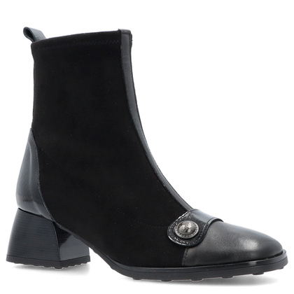 Hiszpańskie botki na obcasie - HISPANITAS HI254219 CZARNE