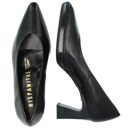 Hiszpańskie czółenka na słupku - HISPANITAS HV254245 CZARNE
