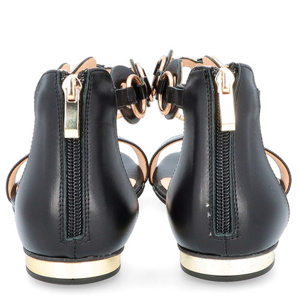 Płaskie sandały - TYMOTEO D1021 CZARNE