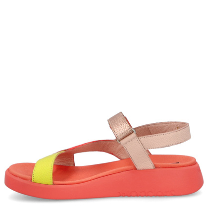 Lekkie hiszpańskie sandały - WONDERS C-6543 KORALOWE