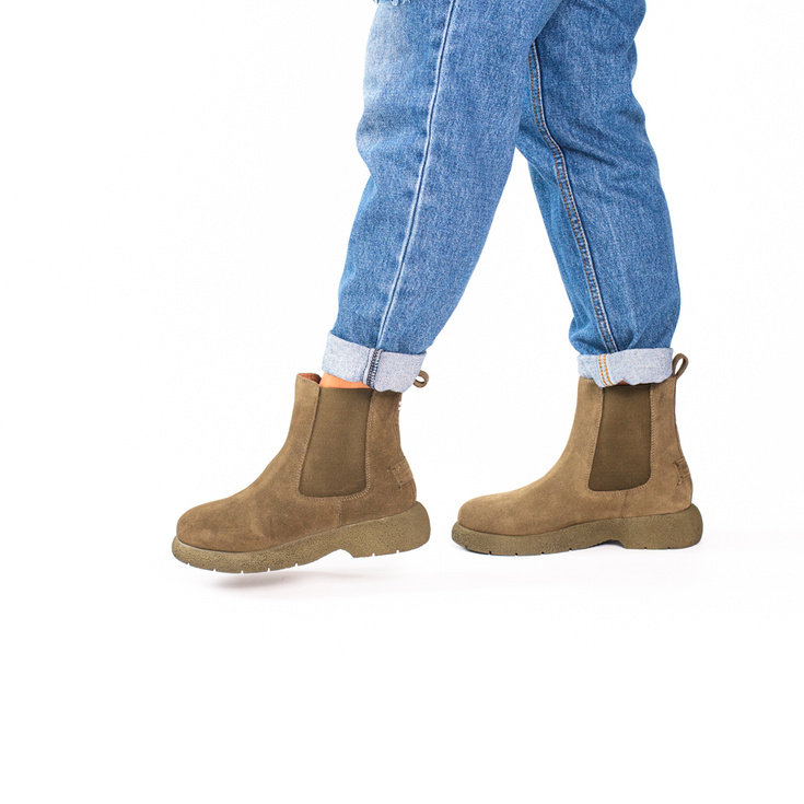 Zamszowe botki - GIOSEPPO 73624-A KHAKI