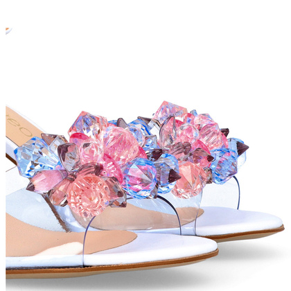 Sandałki silikonowe na słupku - TYMOTEO D1013 BIAŁE