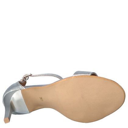 Sandały na szpilce - TYMOTEO LALA SREBRNE