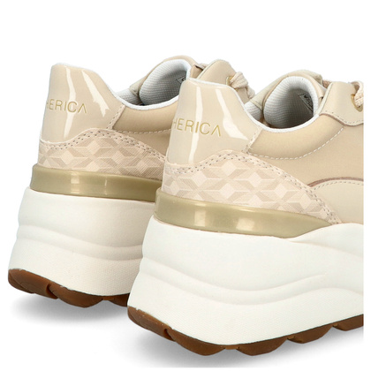 Wygodne sneakersy damskie - GEOX D.SPHERICA D45WAA BEŻOWE