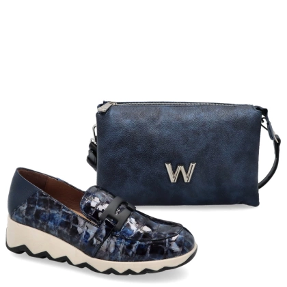 ZESTAW BUTY I TOREBKA - WONDERS C-7612 WB-52007 GRANATOWY