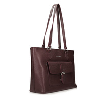 Torebka skórzana - TOSCANIO F232 BORDOWA