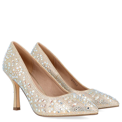 Szpilki z kryształkami - MENBUR 24682 ZŁOTE