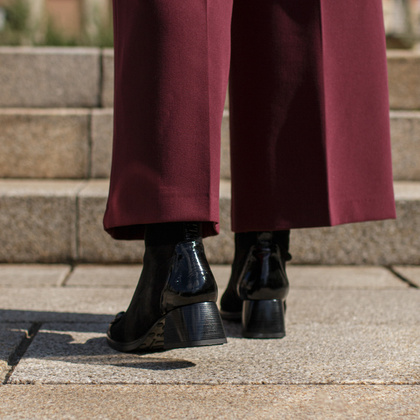 Hiszpańskie botki na obcasie - HISPANITAS HI254219 CZARNE