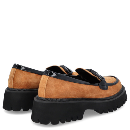 Eleganckie mokasyny z klamrą - FILIPPO DP6486/24 MUSZTARDOWE