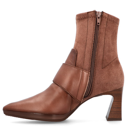 Hiszpańskie botki z klamerkami - HISPANITAS HI254304 BRĄZOWE