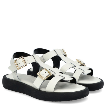 Hiszpańskie sandały - WONDERS AB-1012 KREMOWE