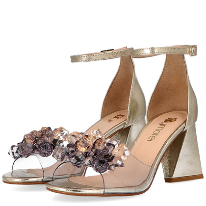 Sandałki silikonowe na słupku - TYMOTEO D1013 ZŁOTE