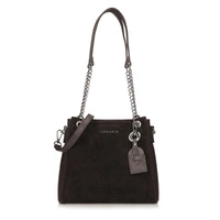 Damska torebka ze skóry - TOSCANIO G141 CIEMNY BRĄZ