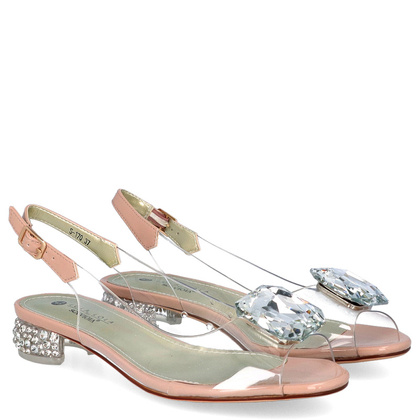 Sandały silikonowe płaskie - SCAVIOLA S-170 RÓŻOWE