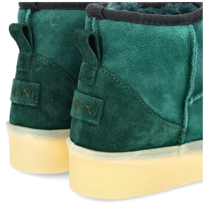 Skórzane śniegowce damskie - RAVINI 23 260 ZIELONE