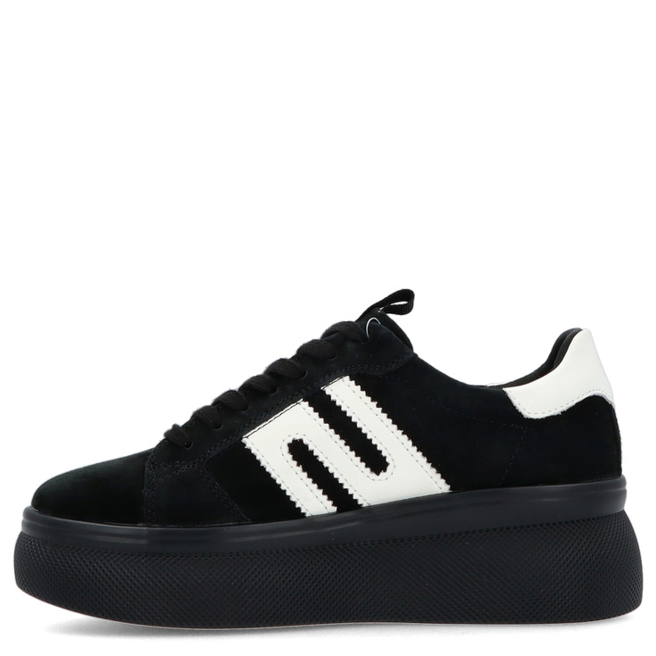 Skórzane sneakersy damskie - FILIPPO DP7175/25 CZARNE