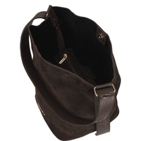 Torebka skórzana - TOSCANIO G100 CIEMNY BRĄZ