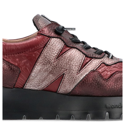 Hiszpańskie sneakersy premium - WONDERS A-2491 BORDOWE