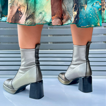 Botki na platformie - HISPANITAS HI243658 ANTRACYT