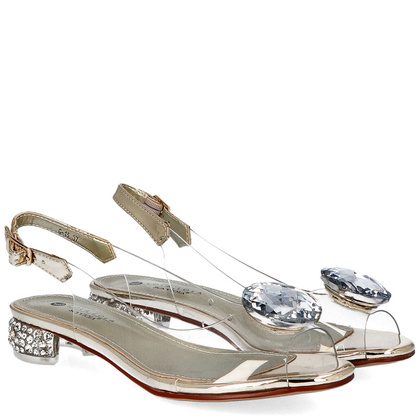 Sandały silikonowe płaskie - SCAVIOLA G-15 ZŁOTE