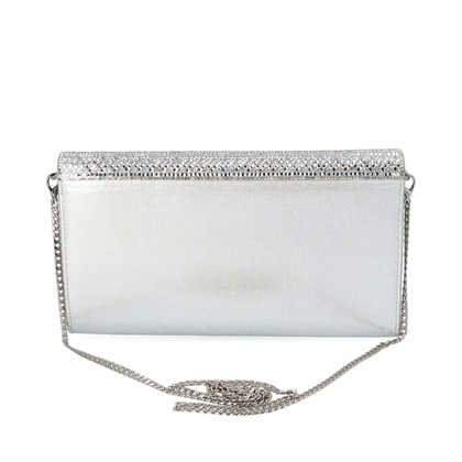 Błyszcząca kopertówka wizytowa - MENBUR 85762 SREBRNA