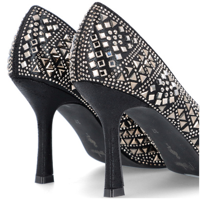 Szpilki z kryształkami - MENBUR 24682 CZARNE