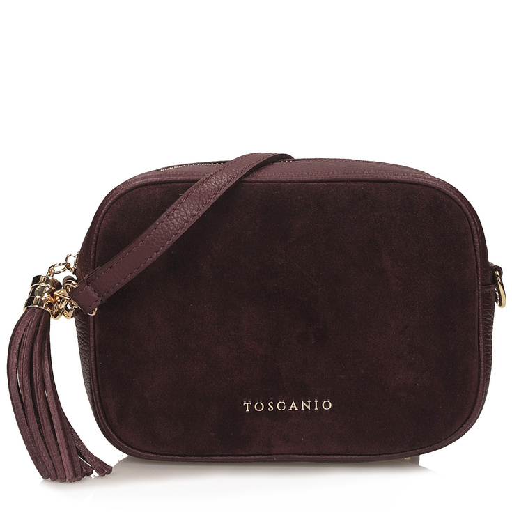 Klasyczna listonoszka ze skóry- TOSCANIO G88 BORDOWA