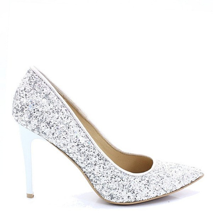 Brokatowe szpilki - TYMOTEO LARI SREBRNE