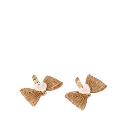 Klipsy do butów błyszczące kokardki - TYMOTEO LOVE T57 ZŁOTE