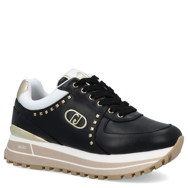 Sneakersy premium - LIU JO MAXI WONDER 87 CZARNE