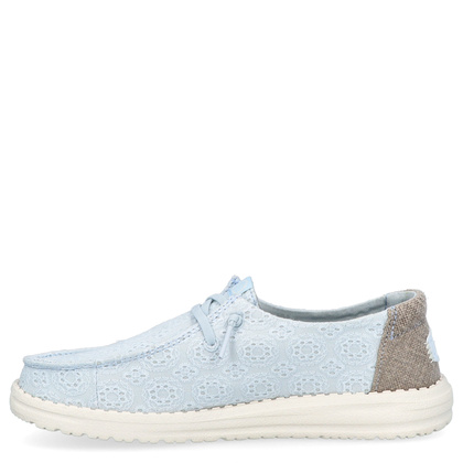 Lekkie półbuty damskie - HEY DUDE WENDY EYELET LACE 43128 BŁĘKITNE