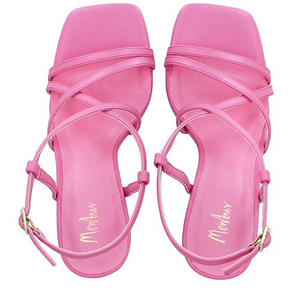 Sandały na ozdobnym słupku - MENBUR 23757 RÓŻOWE