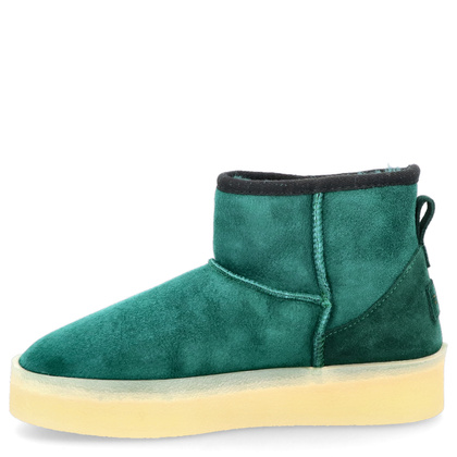 Skórzane śniegowce damskie - RAVINI 23 260 ZIELONE