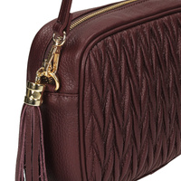 Listonoszka ze skóry naturalnej - TOSCANIO F226 BORDOWA