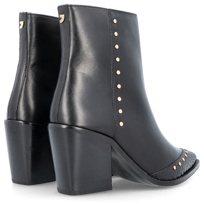 Skórzane kowbojki na słupku - GIOSEPPO 73577 CZARNE