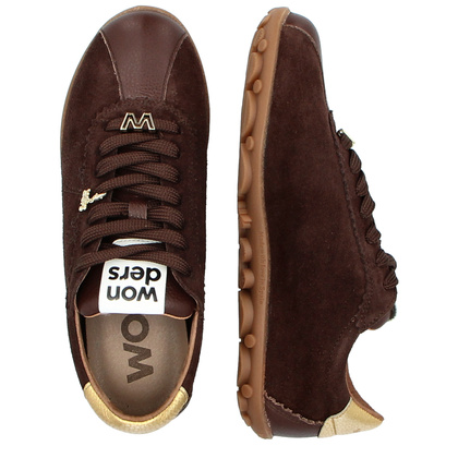 Hiszpańskie sneakersy premium - WONDERS AP-2103 BRĄZOWE
