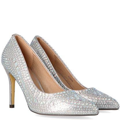 Błyszczące szpilki z kamieniami - MENBUR 23345 SREBRO