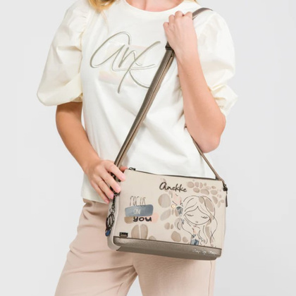 Torebka damska trzykomorowa - ANEKKE MUSE OLYMPIA 42743-184